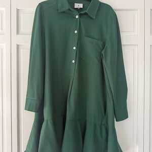Tuckernuck Green Button Down Dress Large